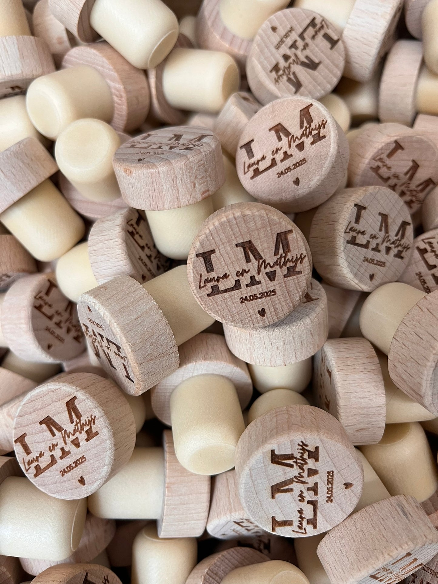 Wijnstopper met naam of logo 10 stuks