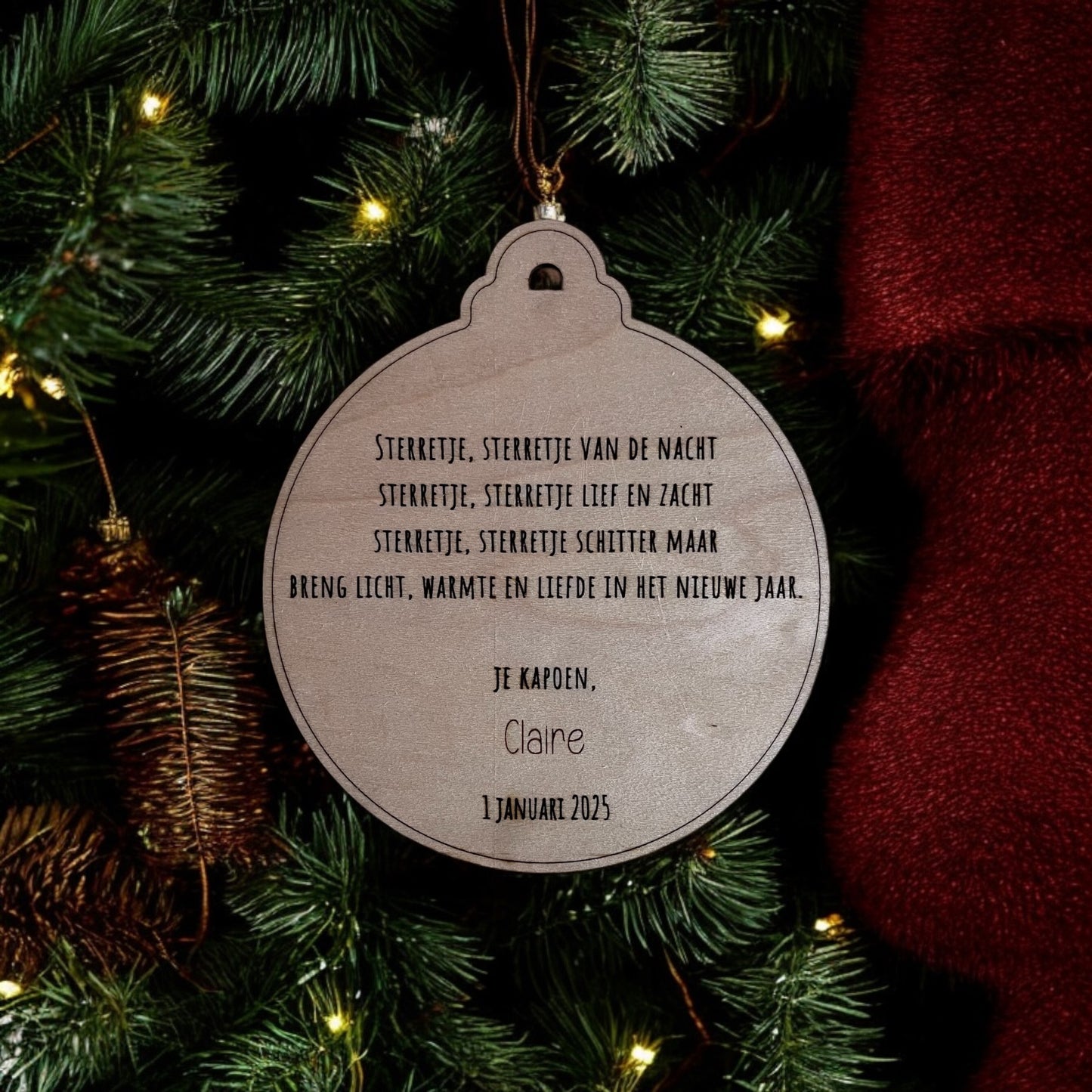 Houten Nieuwjaarsbrief