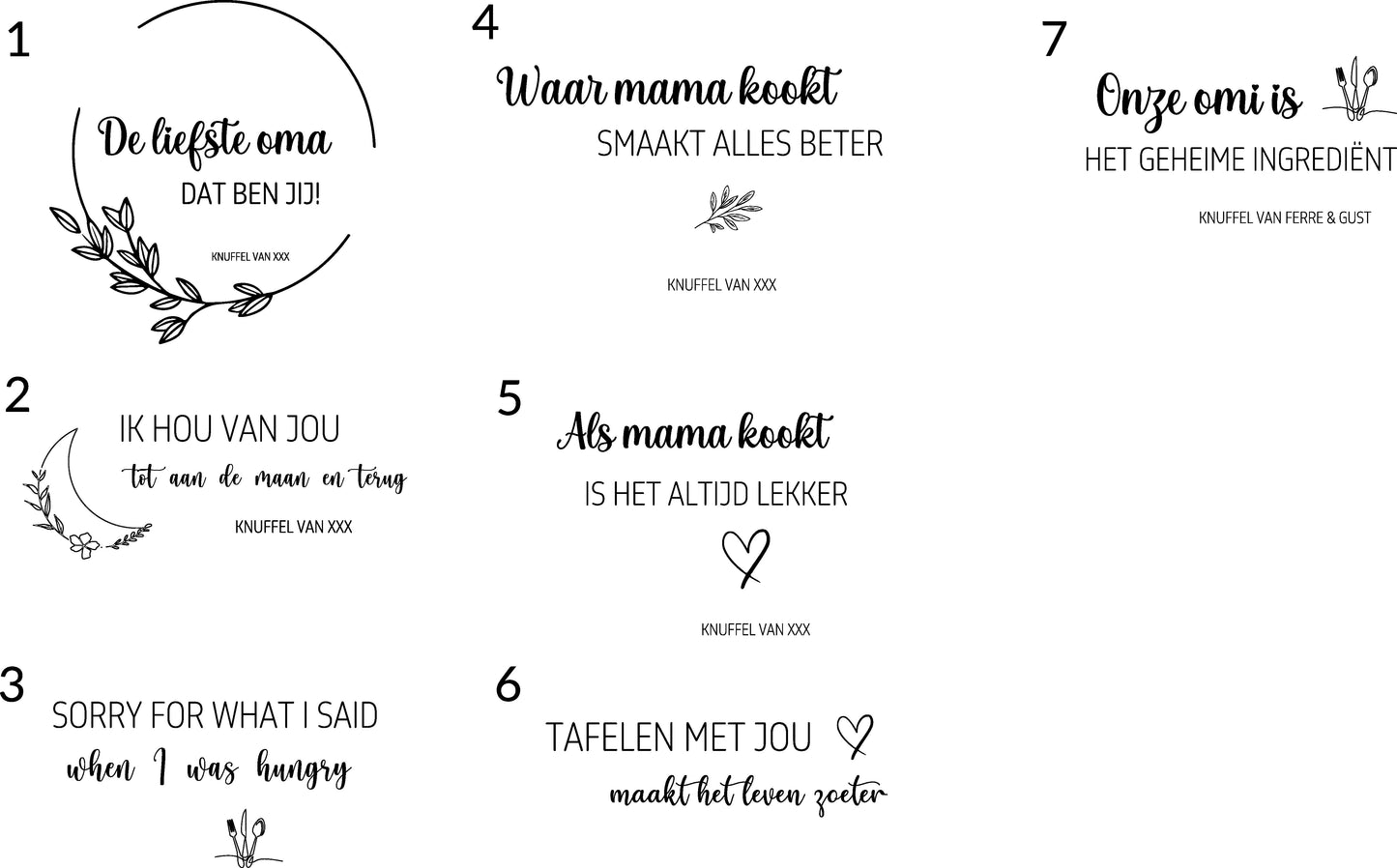 Gegraveerde snijplank