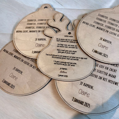 Houten Nieuwjaarsbrief