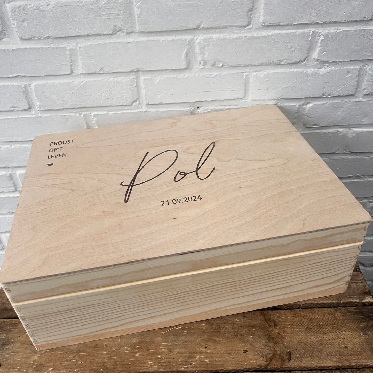 Herinneringendoos baby met naam