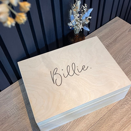 Herinneringendoos baby met naam