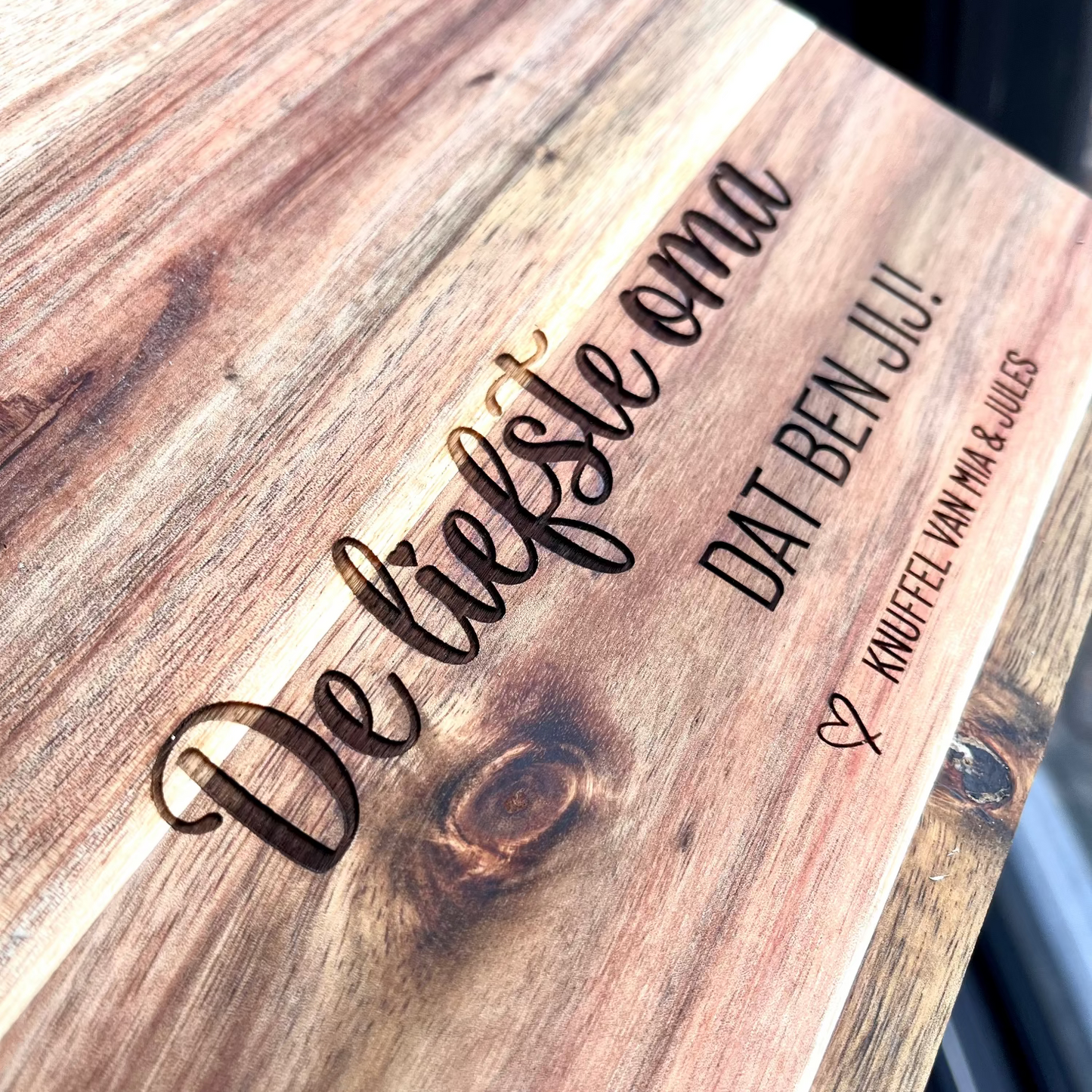 Gegraveerde snijplank